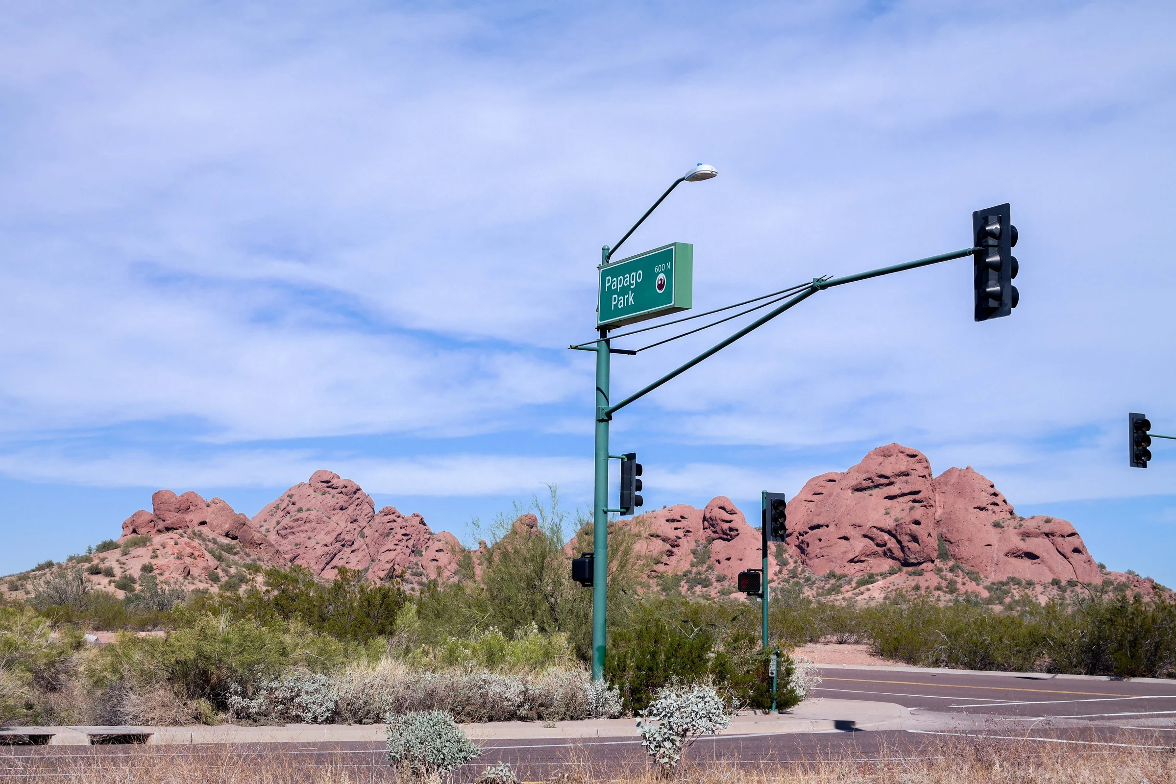 Red sandstone formations at Papago Park in Greater Phoenix